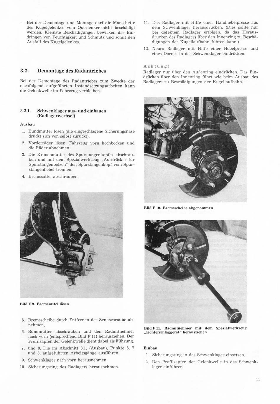 Reparaturanleitung für den Trabant 1.1 - Fahrgestell