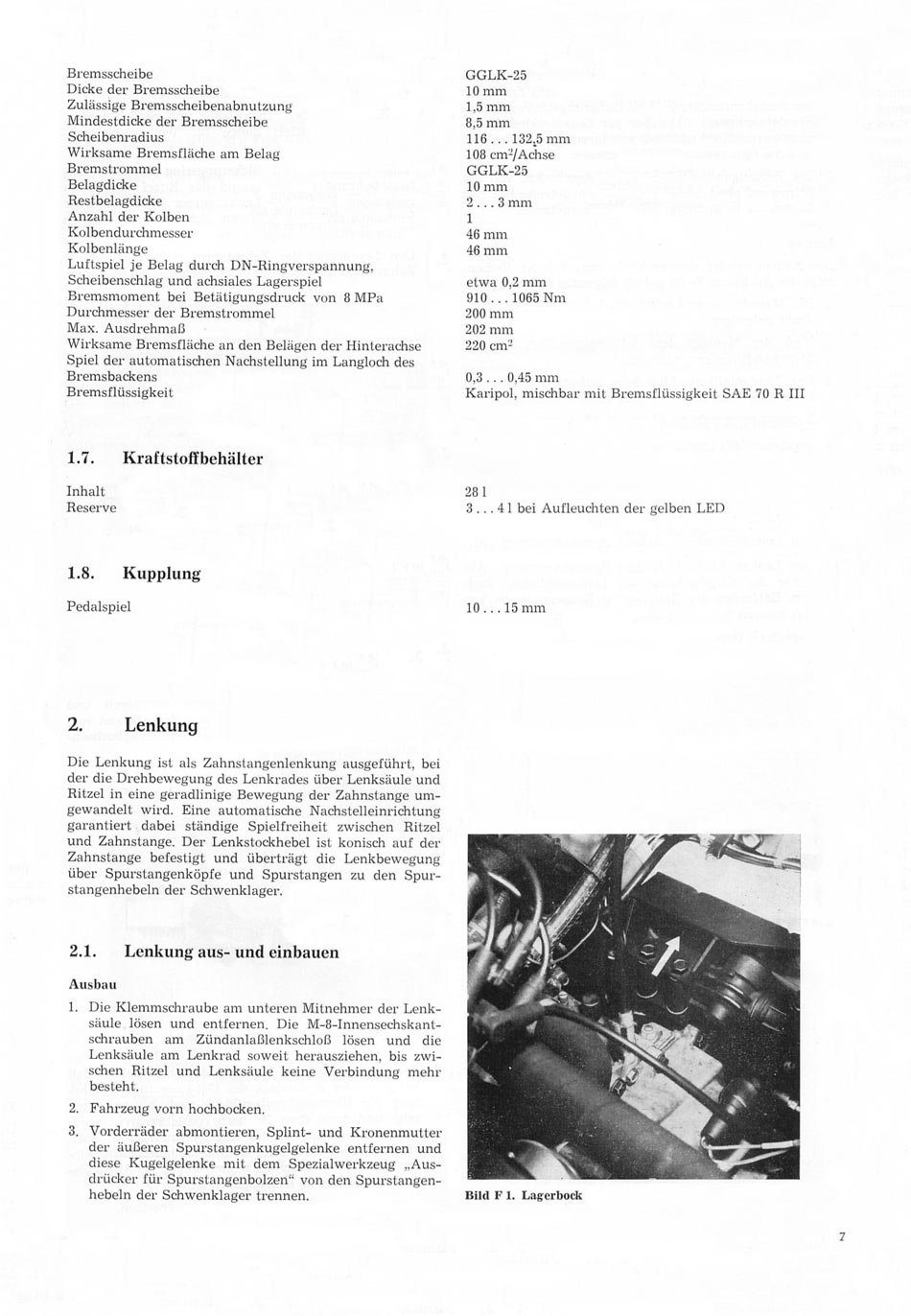 Reparaturanleitung für den Trabant 1.1 - Fahrgestell
