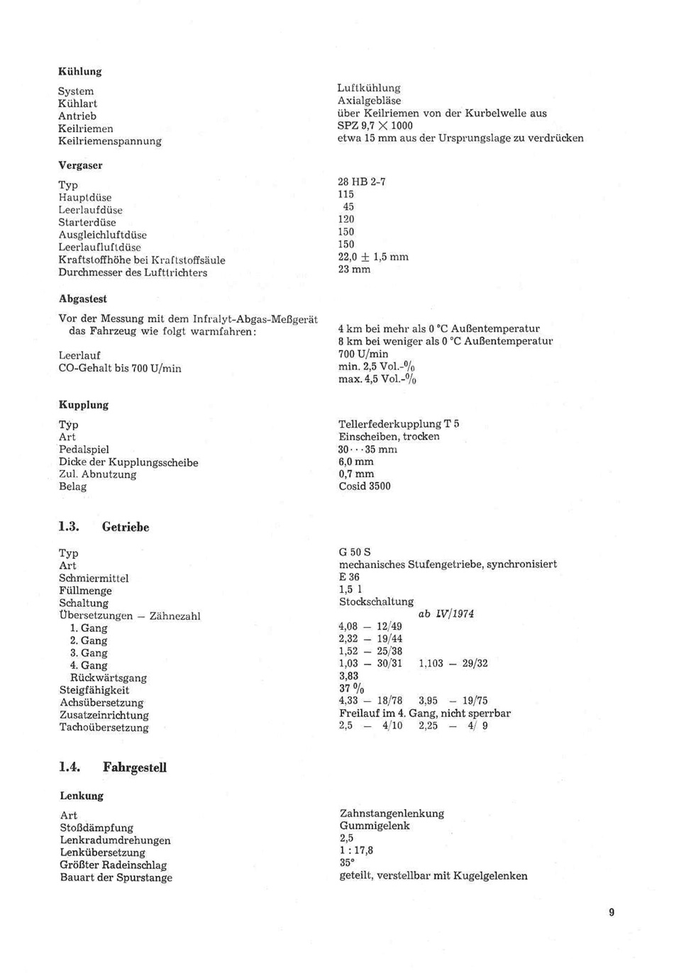 Reparaturhandbuch für Personenkraftwagen "Trabant 601"