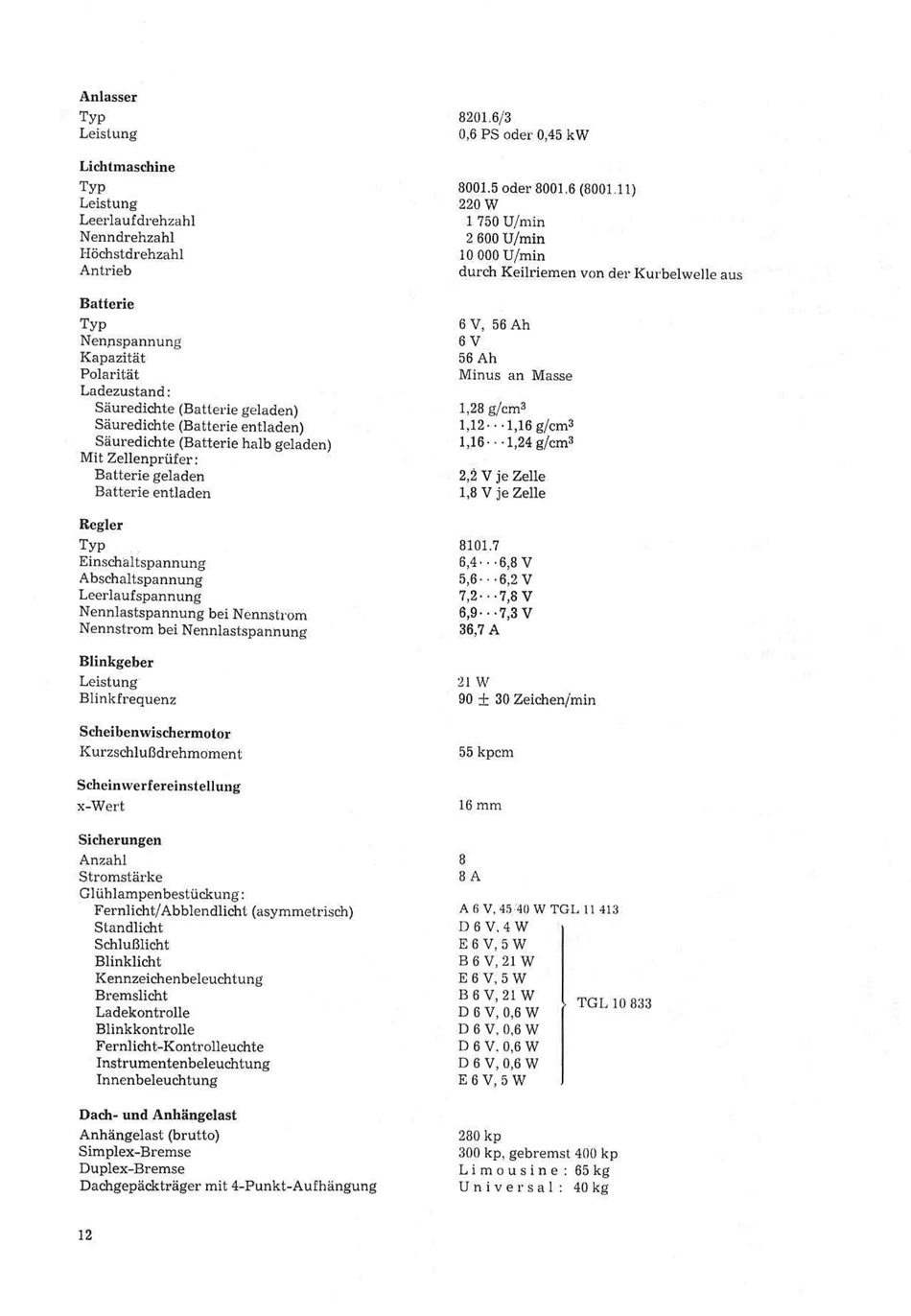 Reparaturhandbuch für Personenkraftwagen "Trabant 601"