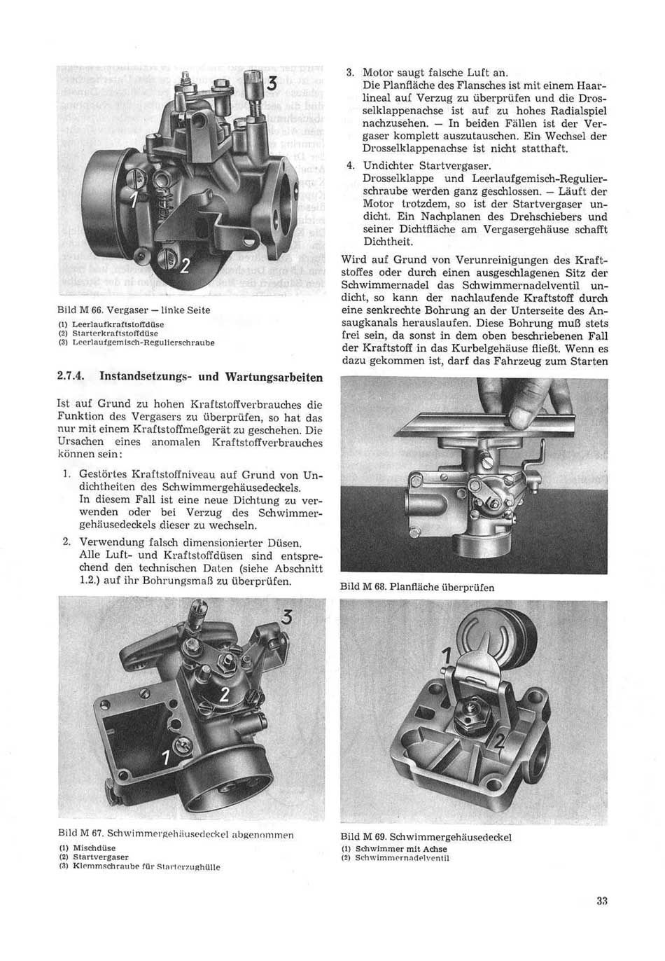 Reparaturhandbuch für Personenkraftwagen "Trabant 601"