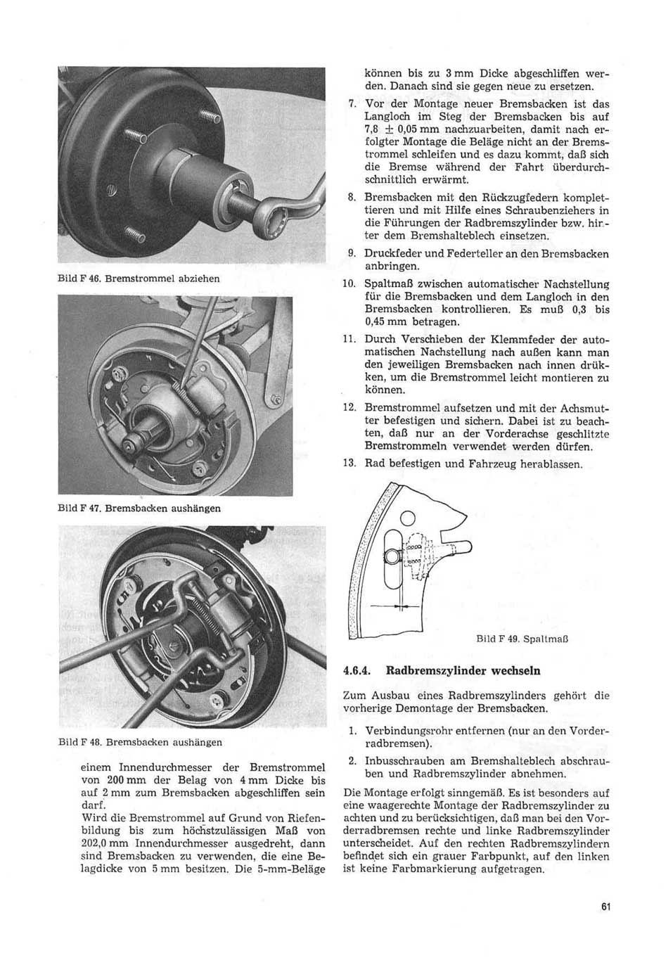 Reparaturhandbuch für Personenkraftwagen "Trabant 601"