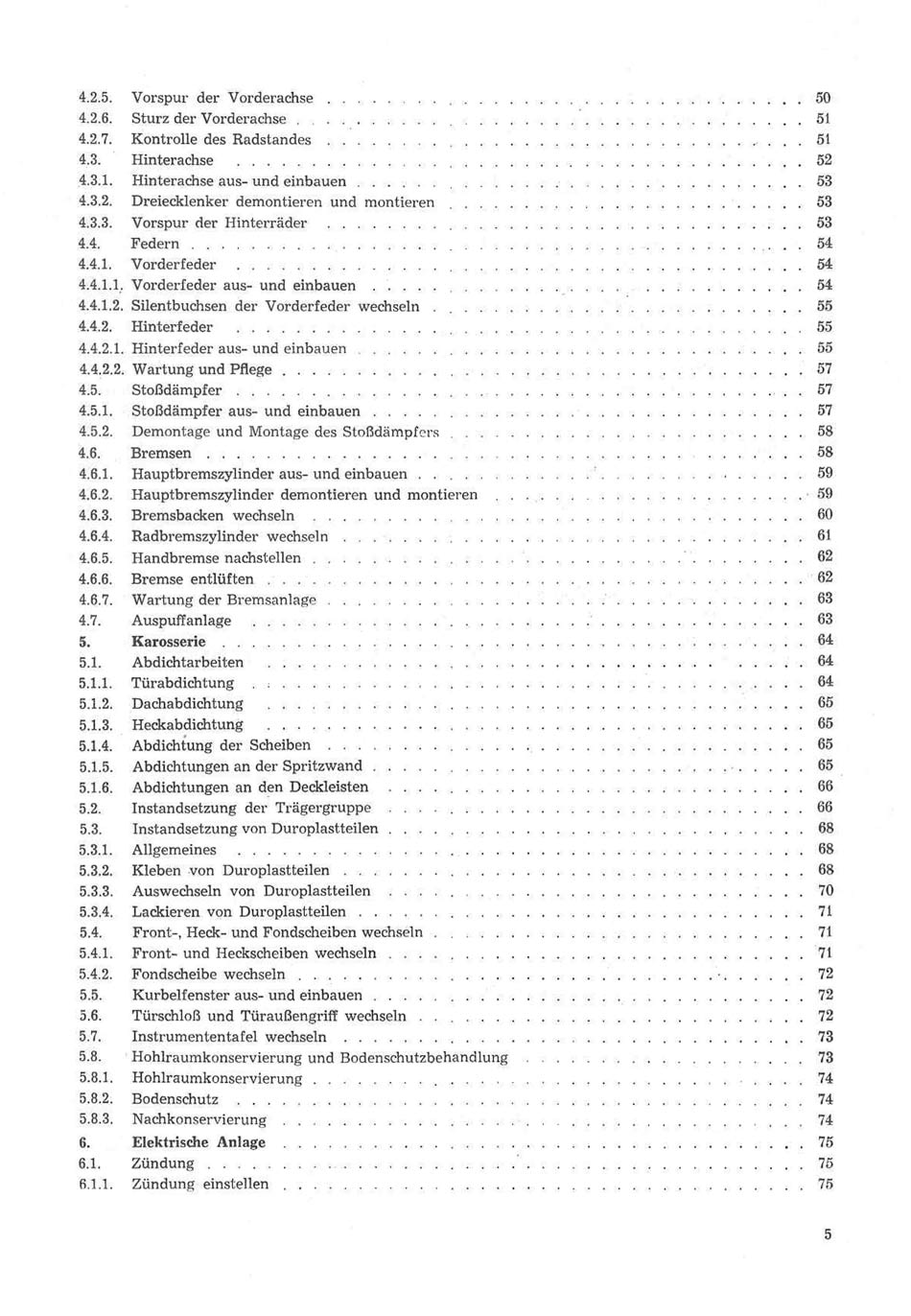 Reparaturhandbuch für Personenkraftwagen "Trabant 601"
