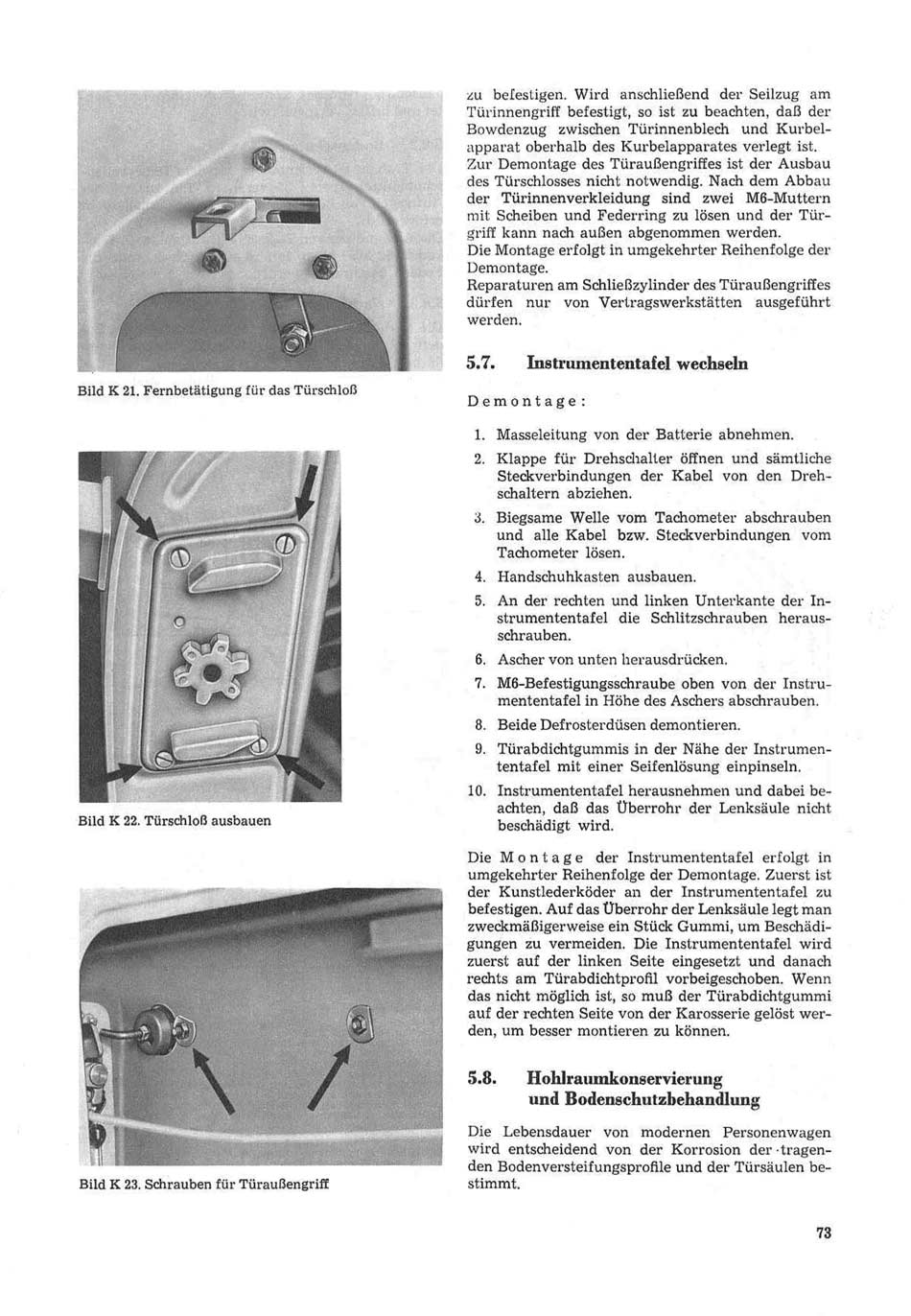 Reparaturhandbuch für Personenkraftwagen "Trabant 601"