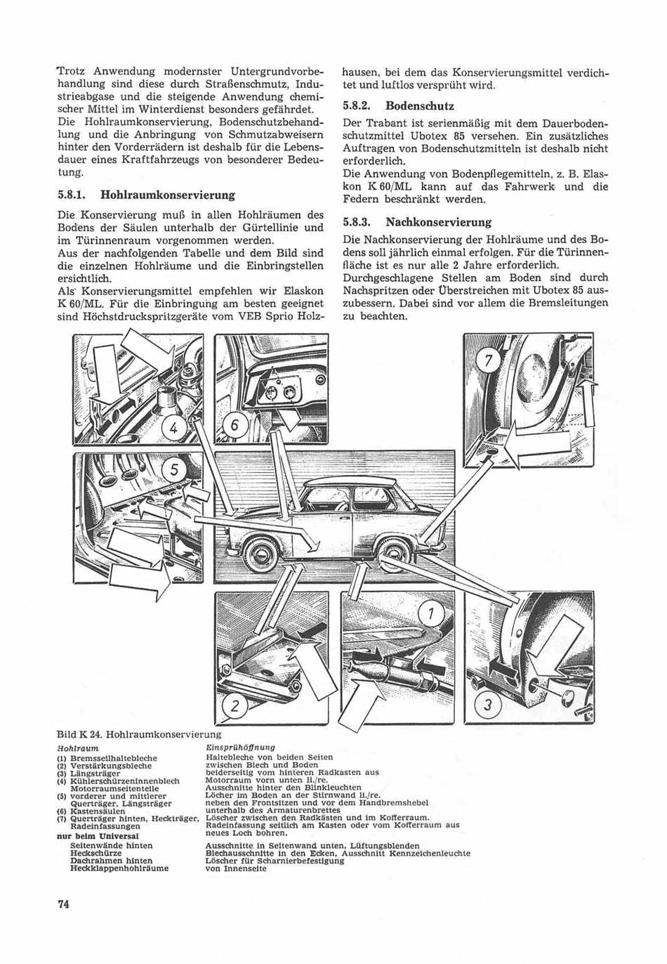 Reparaturhandbuch für Personenkraftwagen "Trabant 601"