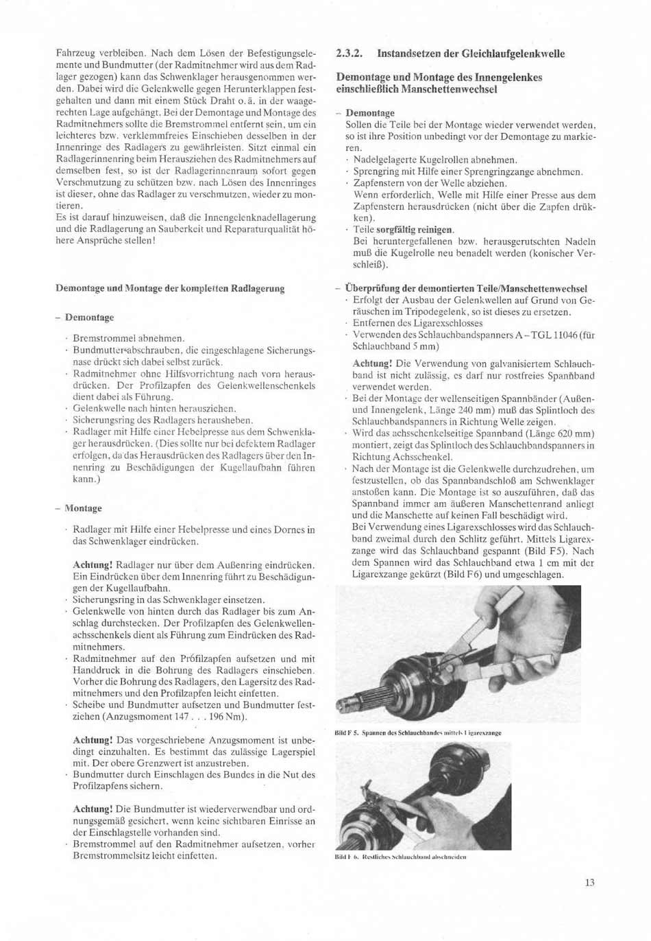 Reparaturhandbuch Weiterentwicklung Personenkraftwagen "Trabant 601"