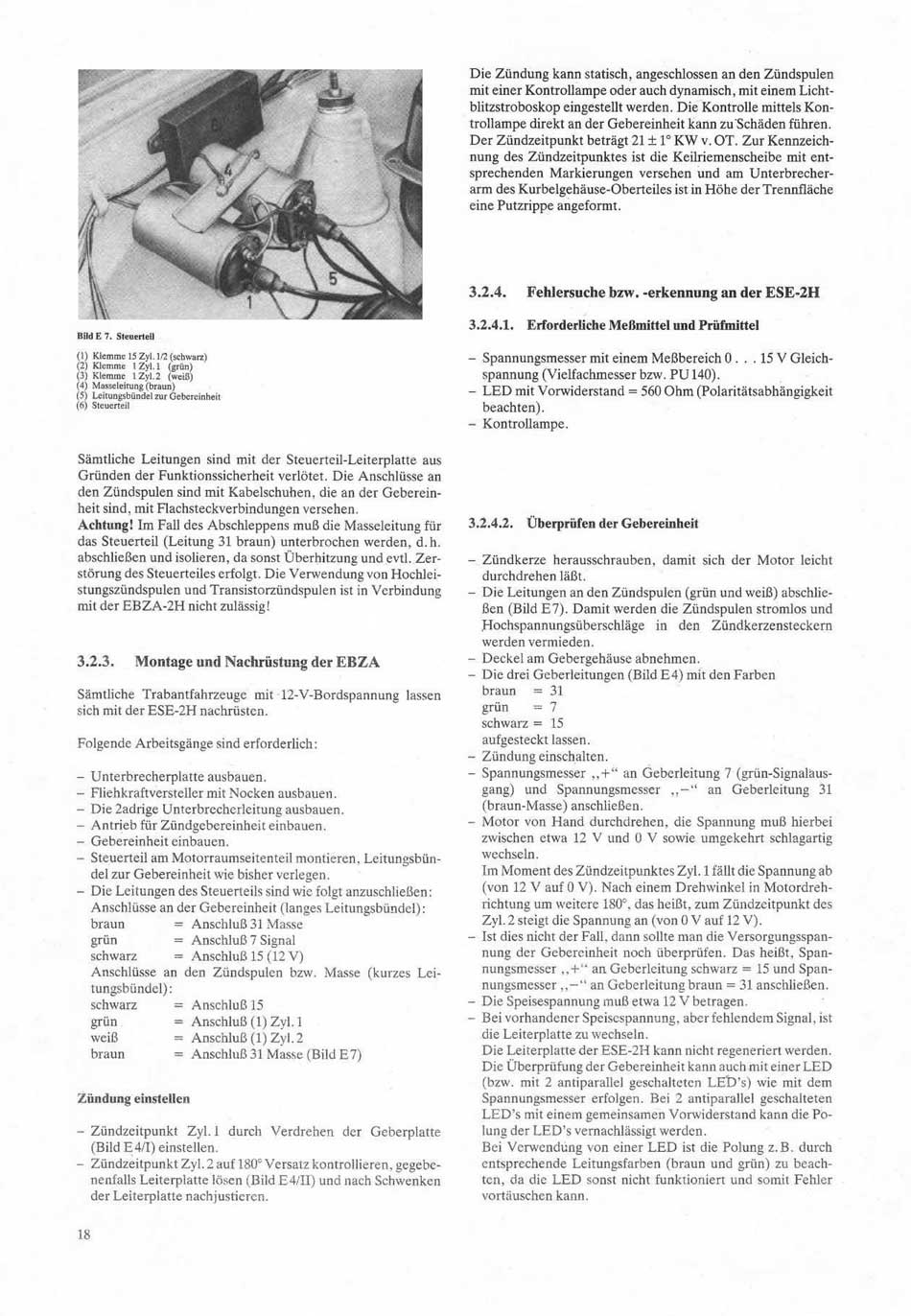 Reparaturhandbuch Weiterentwicklung Personenkraftwagen "Trabant 601"