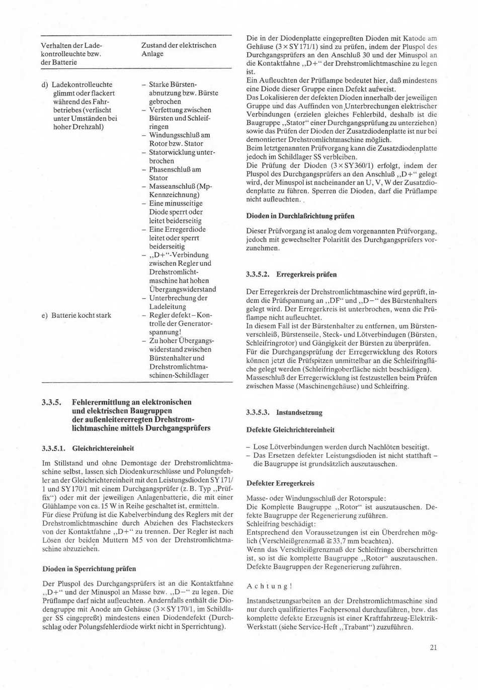 Reparaturhandbuch Weiterentwicklung Personenkraftwagen "Trabant 601"